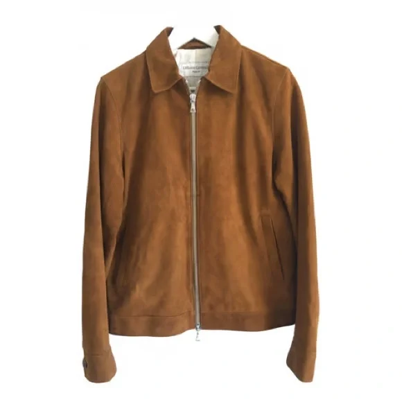 Officine Generaleレザージャケット Officine Generale Men's Christo Full-Zip Leather Bomber